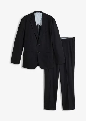 Traje de lino (2 piezas): americana y pantalón Negro